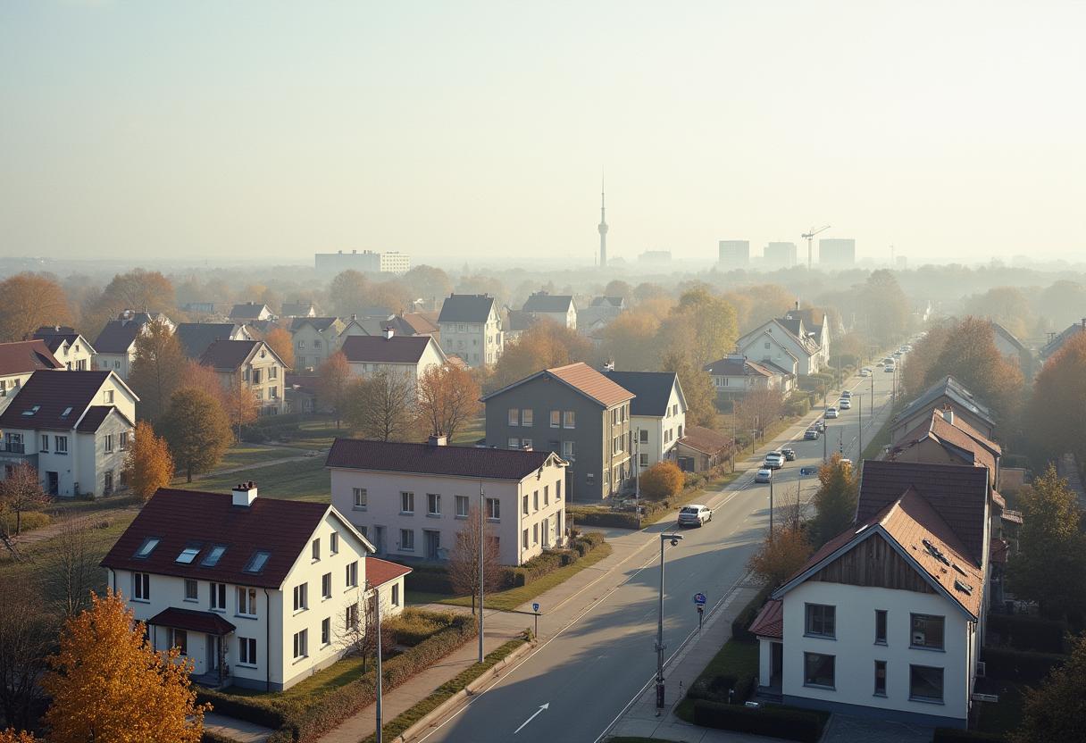 Hausverkauf Dortmund Hausverkauf Dortmund 2026 Marktanalyse. Einfamilienhaus in Dortmund mit moderner Architektur – Immobilienmarkt 2026. Wohngebiet in Dortmund mit Einfamilienhäusern, ideale Darstellung für Immobilienmarktanalysen.