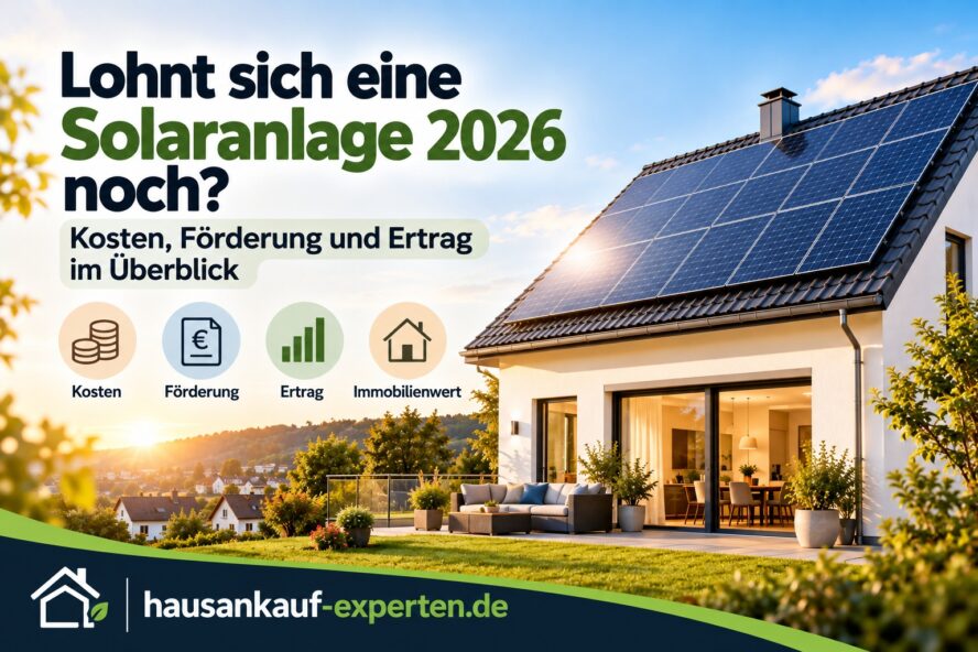 Solaranlage 2026 auf einem Einfamilienhaus.