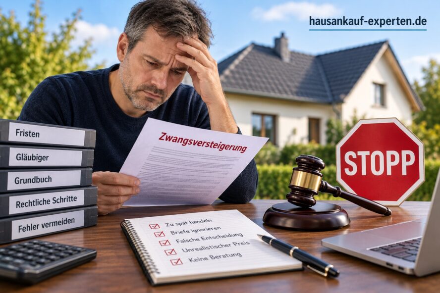Zwangsversteigerung Zwangsversteigerung stoppen: Welche Fehler sollten Eigentümer vermeiden?
